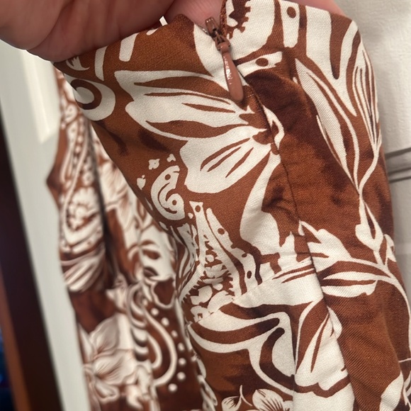 MSK brown print halter maxi dress-size S-NWT - Picture 4 of 6